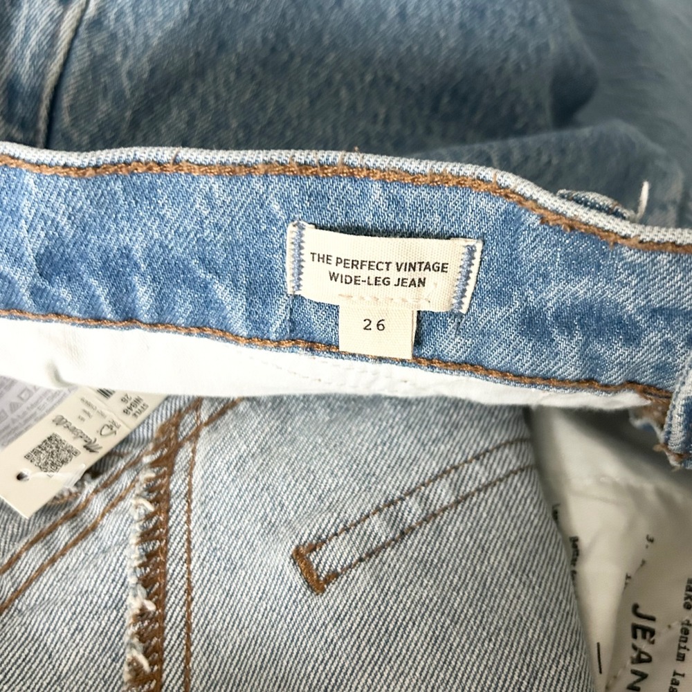NEW Madewell The Perfect Vintage Wide-Leg Jean Harding Wash Button Fly Size 26 - Picture 8 of 9